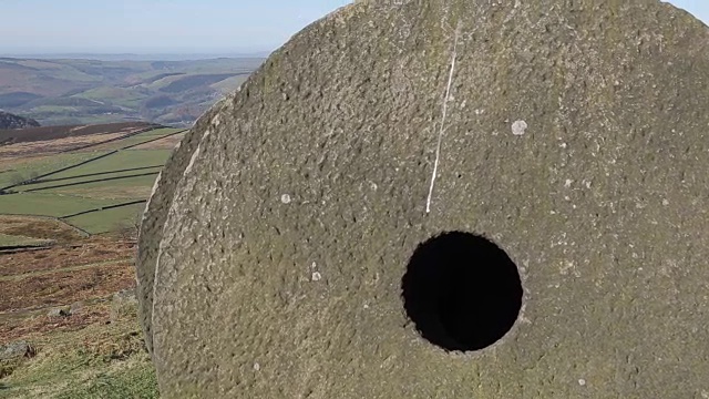 Stanage Edge Millstones，德比郡，英国，欧洲视频素材