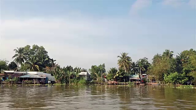 在湄公河三角洲航行视频素材