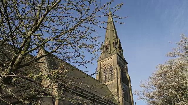 Edensor Church, Chatsworth Park，英国，德比郡，英国，欧洲视频素材