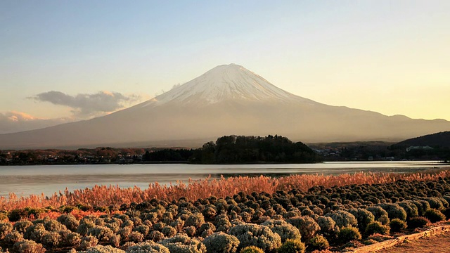 日本富士山的日落视频素材