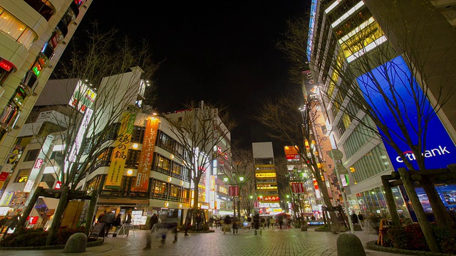 日本东京新宿街道的WS T/L行人视频素材