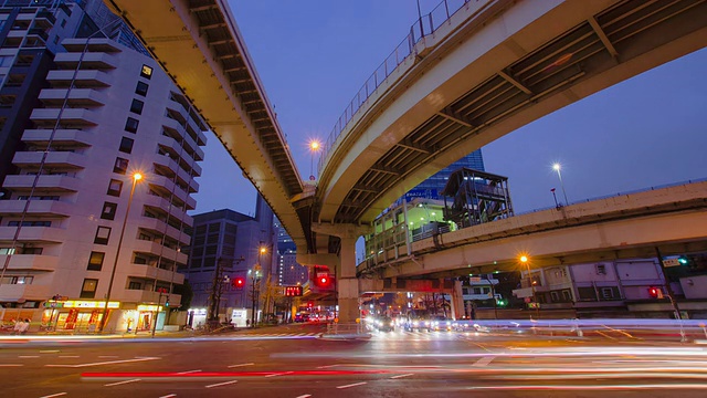 繁忙的交通/新宿，日本东京视频素材