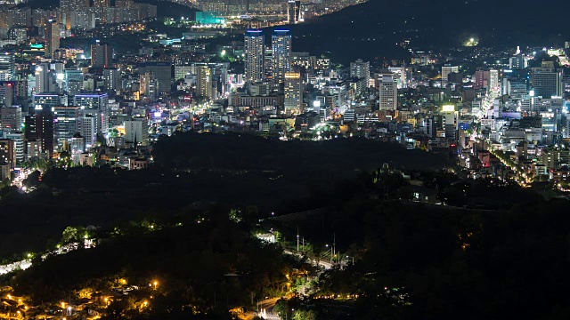 钟野谷地区的夜景视频素材