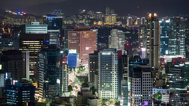 钟野谷地区的夜景视频素材