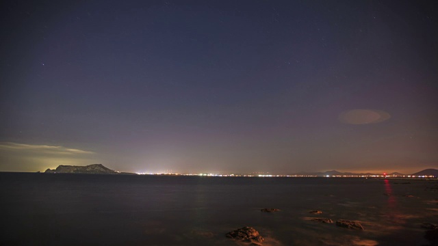 乌都岛(旅游目的地)水平线夜景视频素材