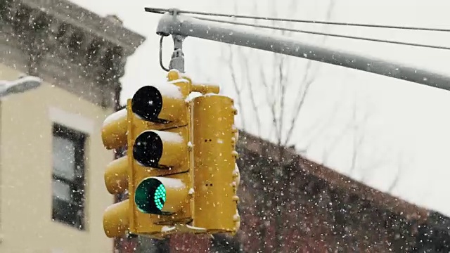 纽约雪日视频素材