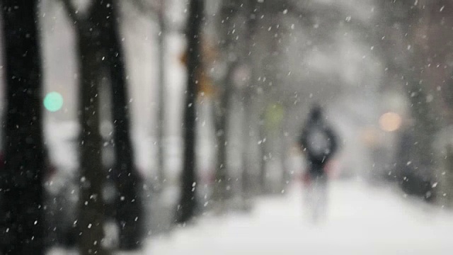 布鲁克林的暴风雪视频素材