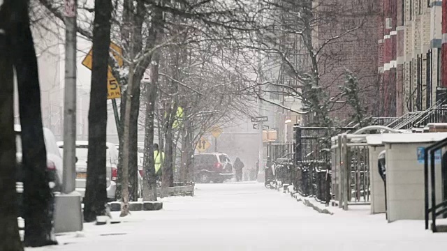 布鲁克林的暴风雪视频素材