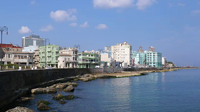 Malecon，哈瓦那，古巴视频素材