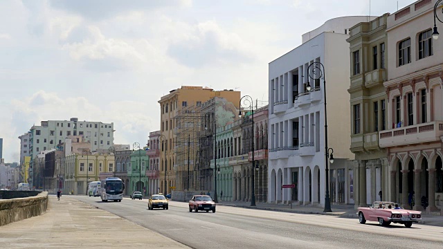 Malecon，哈瓦那，古巴视频素材