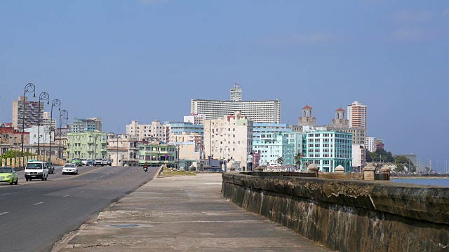 Malecon，哈瓦那，古巴视频素材