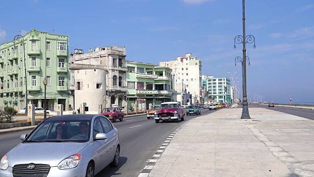 Malecon，哈瓦那，古巴视频素材