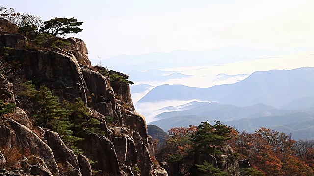 秋天的大墩山景视频素材