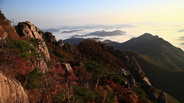 秋天的大墩山景视频素材