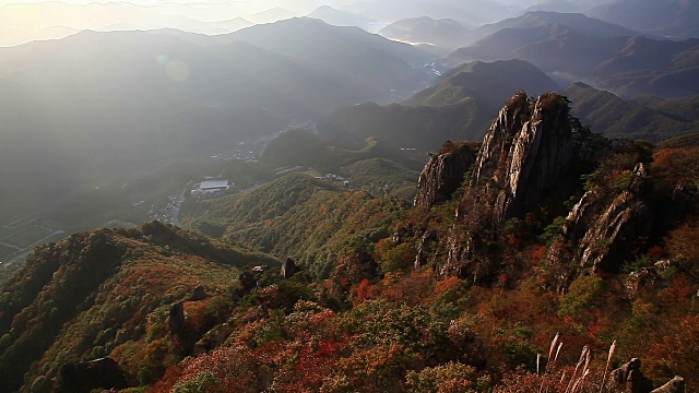 秋天的大墩山景视频素材