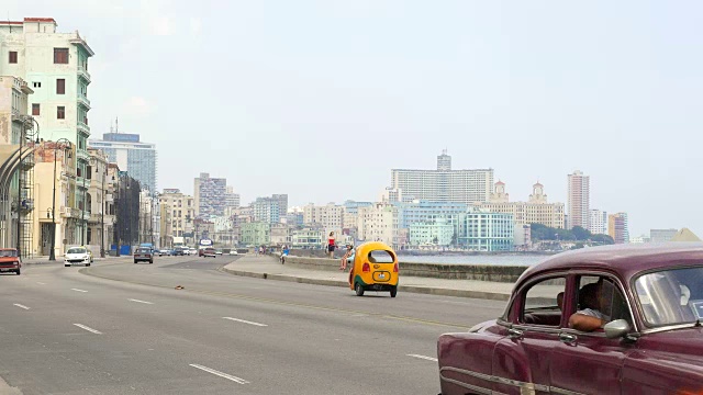 Malecon，哈瓦那，古巴视频素材