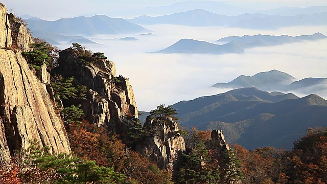 秋天的大墩山景视频素材