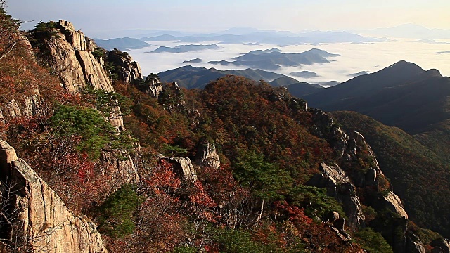 秋天的大墩山景视频素材