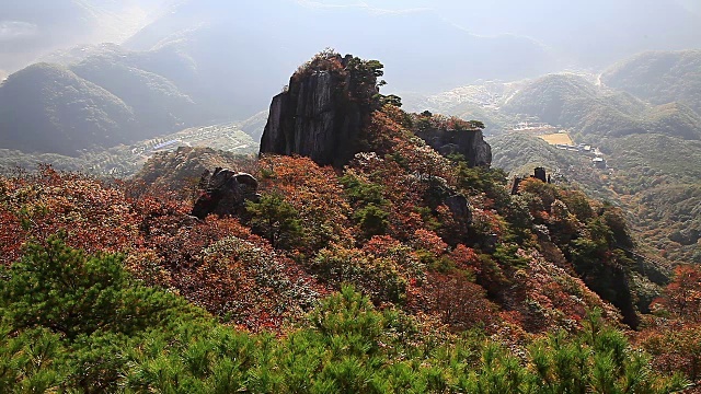 秋天的大墩山景视频素材