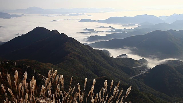 秋天的大墩山景视频素材