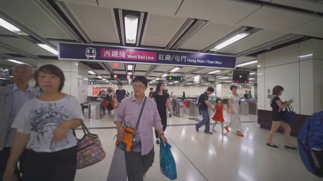 HD Time Lapse香港地铁视频素材