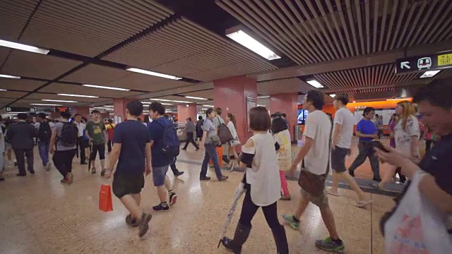 HD Time Lapse香港地铁视频素材