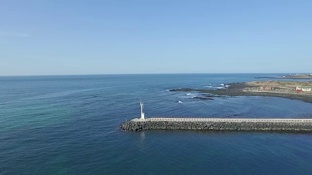 海平线高于水面的海岸景观视频素材