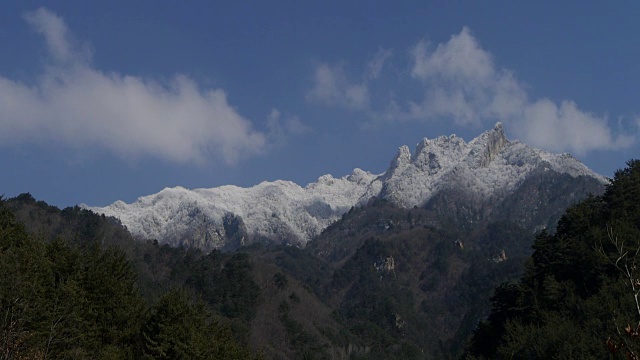 冬季的杭叶陵岭和雪峰视频素材