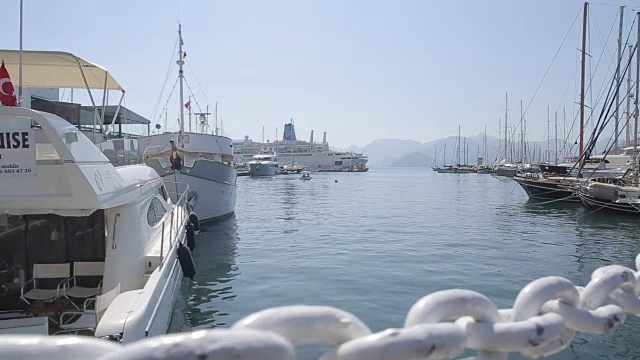 Marina Boats，马尔马里斯，安纳托利亚，土耳其视频素材