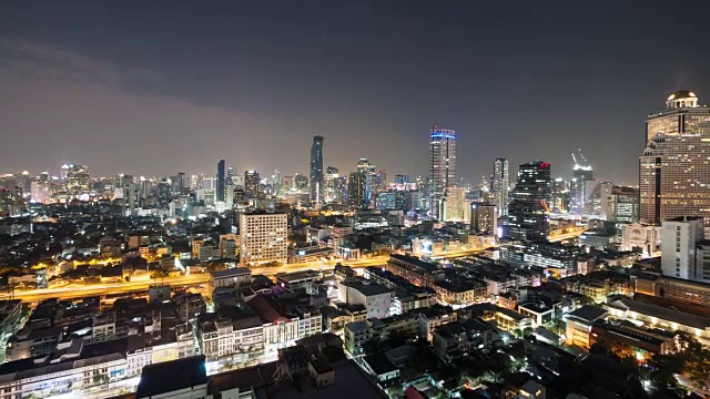 曼谷夜景的时间流逝视频素材