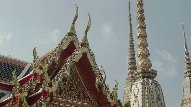 在卧佛寺的WS LA宝塔和寺庙，红色R3D 4K视频素材