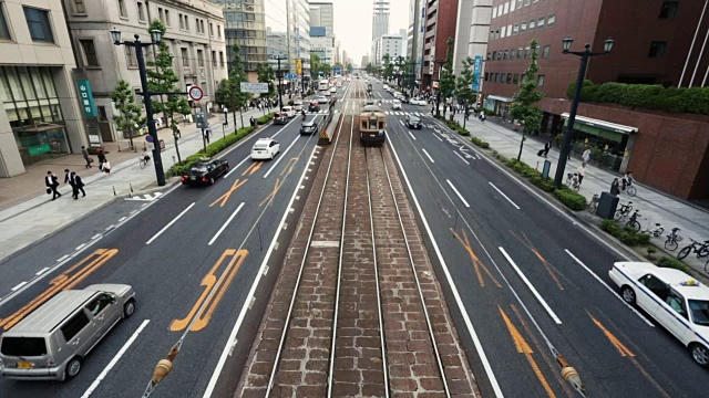 日本广岛的交通状况视频素材