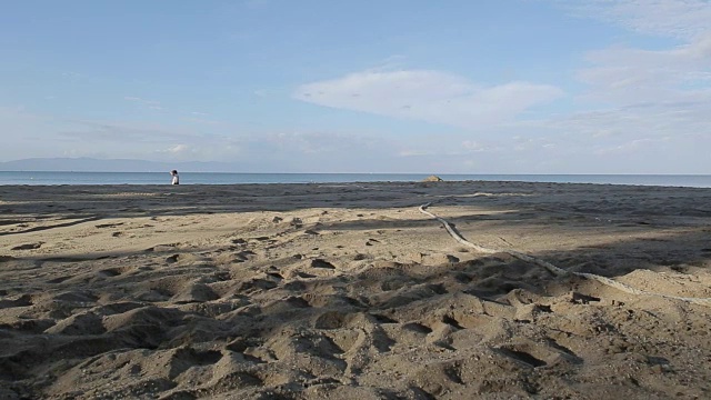 海滩场景，新巴亚尔塔，纳亚里特，巴亚尔塔港，墨西哥，北美视频素材