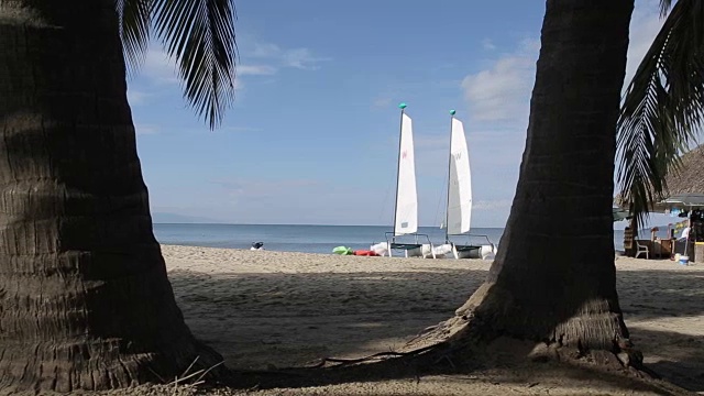 海滩场景，新巴亚尔塔，纳亚里特，巴亚尔塔港，墨西哥，北美视频素材