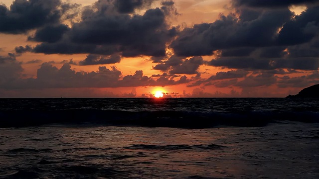 海洋的日落。视频素材