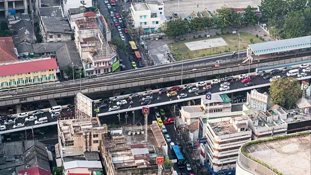 T/L城市高峰时间的交通状况视频下载