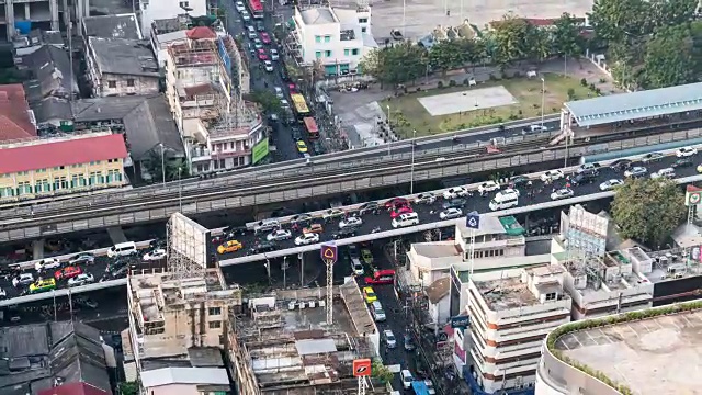 T/L ZO市高峰时间的交通状况视频素材