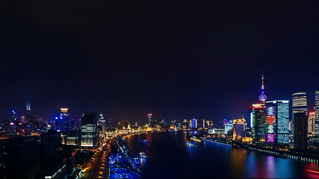 T/L WA上海夜景/上海，中国视频下载