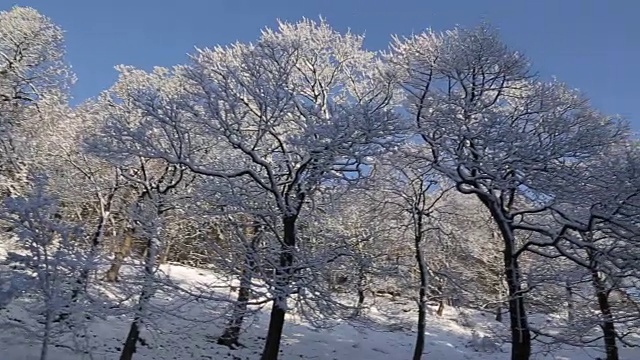 雪景蛇垭口，皮克区国家公园，德比郡，英国视频素材