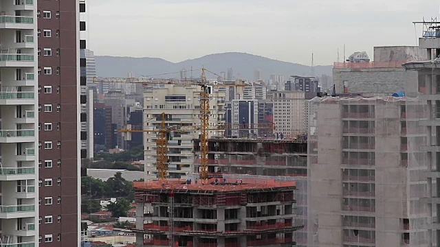 Crane建筑工地，São Paulo，巴西视频素材