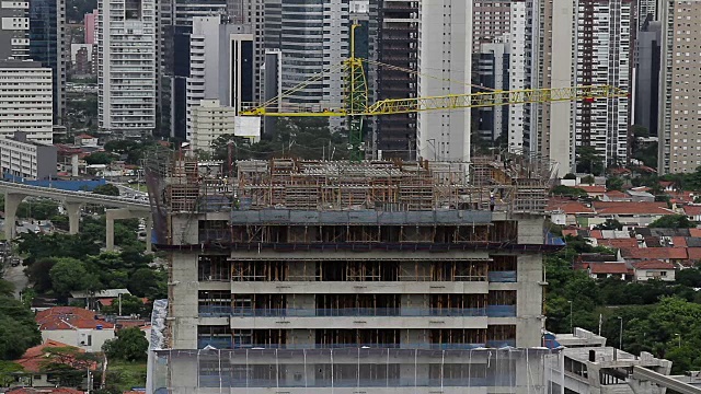 Crane建筑工地，São Paulo，巴西视频素材