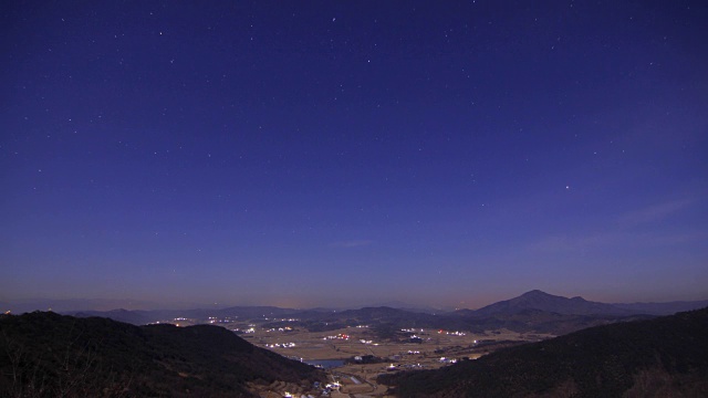 桑居滑翔场及山景夜景视频素材