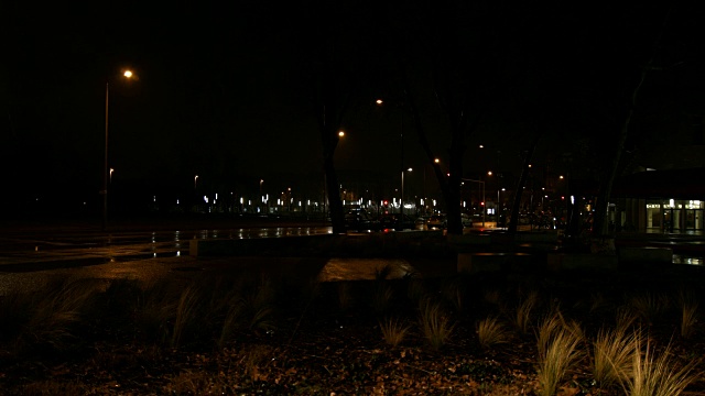 雨中的城市街道夜景视频素材