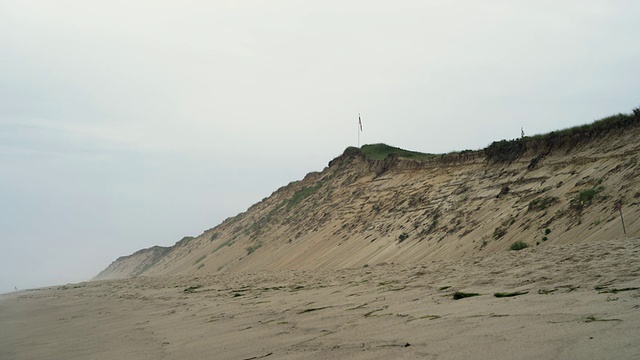 科德角国家海岸海滩冲浪，天空和沙丘视频素材