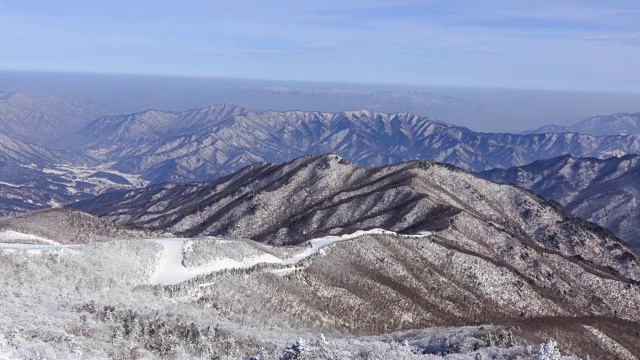 德女山国家公园冬天的雪景视频素材