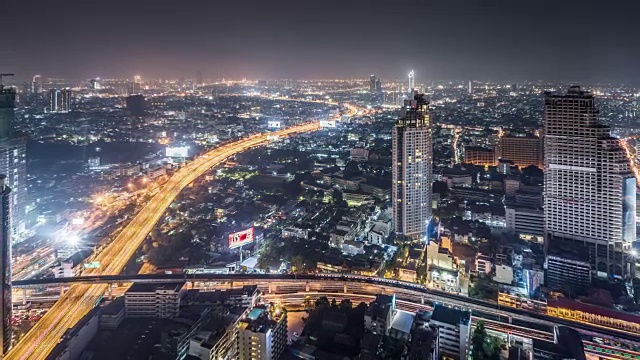 T/L WS HA ZO曼谷夜景/泰国曼谷视频素材