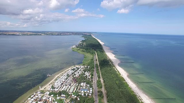 海尔半岛鸟瞰图视频素材