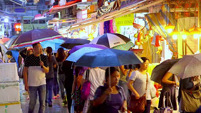 香港夜晚的街道视频素材