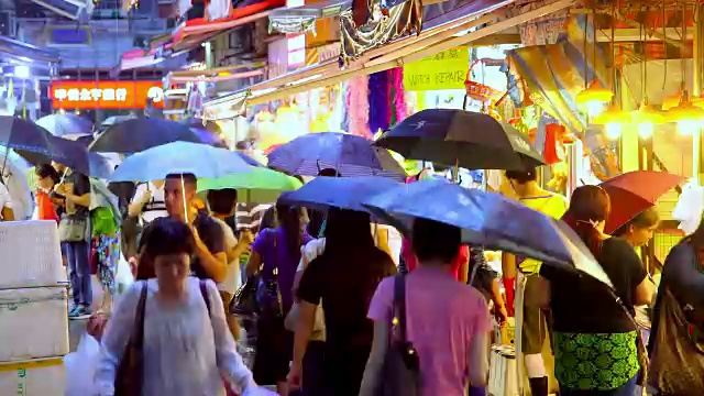 香港夜晚的街道视频素材