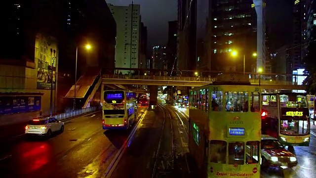 香港夜晚的街道视频素材